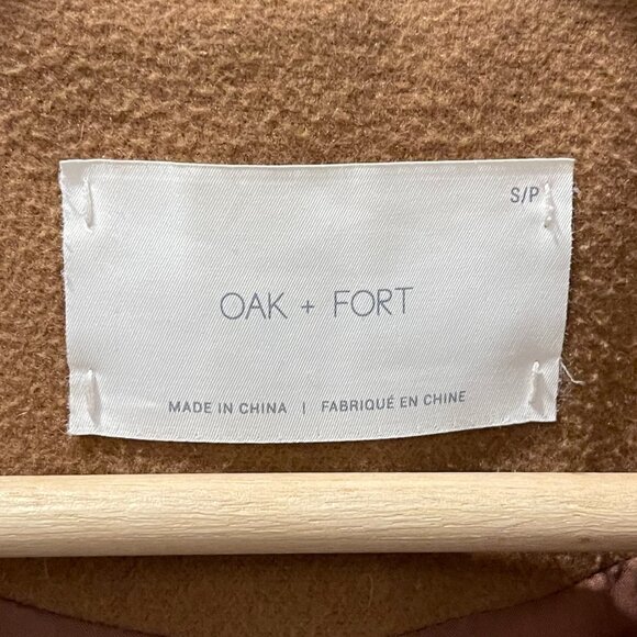 OAK + FORT Single Breasted Coat - Brown - Size S - Picture 5 of 7